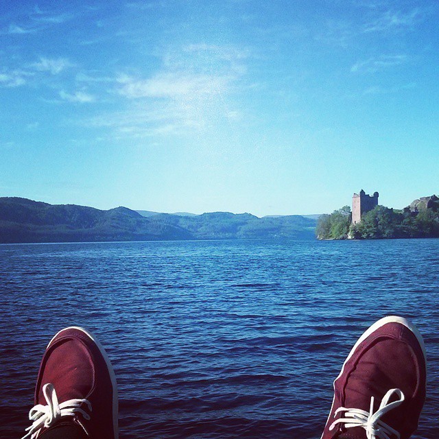 Urquhart castle, Loch Ness, by boat